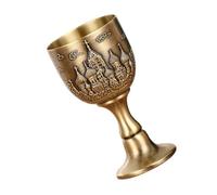 EPIGEIST Vintage Wine Cup with Pattern Decoration Reusable and Unbreakable Drinking Glass for Whiskey Beer Liquor and Cocktails for Home Bar and Party Use