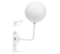 EPIGEIST Wall Mount Helmet Rack Metal Hat Storage Holder Vintage Dome Design Removable Display Stand for Motorcycle Helmets Wigs Caps White Organizer