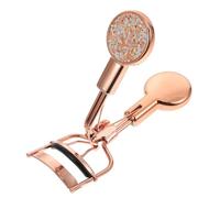 EPIGEIST Wide-Angle Eyelash Curler with Non-Slip Finger Grip Portable Rose Gold Stainless Steel Cosmetic Tool for Natural Lash Curling Gentle Pads Fit All Eye Shapes for Women Daily Use