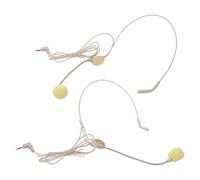 EPIGEIST Wired Omnidirectional Headworn Microphone Headset for Singing and Teaching, Skin Tone Wired Mic with Dual Ear Hooks, 2pcs Microphone Headset for Classroom and Public Speaking