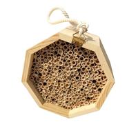 EPIGEIST Wooden Bee House for Garden Hanging Shelter Pollinator Nesting Box Natural Bee Breeding Habitat Supports Biodiversity and Pollination Easy to Install