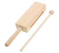 EPIGEIST Wooden Block Percussion Instrument with Mallet Handheld Rhythm Wood Music Instrument for Resonant Tone Ergonomic Design for Comfortable Playing for Music Education and Performances