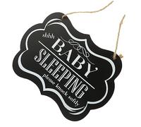 EPIGEIST Wooden Cloud Sign Shhh Sleeping Please Knock Softly Hanging Plaque for Nursery Door Safe Wood Material Room Decor Wall Ornament for Porch and Bedroom