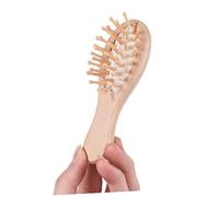 EPIGEIST Wooden Cushion Comb Hairbrush with Orbicular Tips Scalp Massager Paddle Brush Ergonomic Handle for Home and Hotel Use