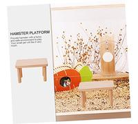 EPIGEIST Wooden Hamster Platform and Training Platform Multi-function Bite-resistant Large Solid Wood Cage Accessory Suitable for Hamsters and Hedgehogs