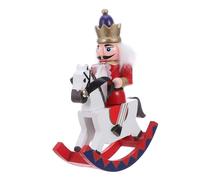 EPIGEIST Wooden Nutcracker Soldier Doll Christmas Nutcrackers King Wooden Christmas Small Traditional Soldier Table Centerpieces Xmas Decor Red