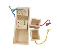 EPIGEIST Wooden Parrot Chewing Foraging Feeder Bird Training Plaything Safe Natural Wood Bird Supplies for African Grey Cockatoo Budgies and Parakeets