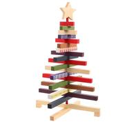 EPIGEIST Wooden Rotating Christmas Tree Ornament Desktop Xmas Decorations Tabletop Holiday Craft for Home Office Christmas Tree Decorations
