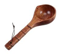 EPIGEIST Wooden Water Scoop Handle Traditional Chinese Style Bath Ladle for Home Use Ergonomic Grip for Effortless Water Dipping for Authentic Bathing