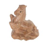 EPIGEIST Year Wooden Horse Statue Feng Shui Chinese Zodiac Figurine Hand Carved Wood Sculpture for Home Living Office Decoration and Fortune Gift