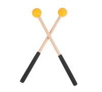EPIGEIST Yellow Wooden Marimba Mallets with Handle, Percussion Instrument Sticks for Xylophone and Orff Music, Lightweight Wooden Hammer Suitable for Beginners and Music Education