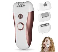 Epilator for Women - 4 in 1Face Epilator for Women with LED Light - Smooth Glide Facial Hair Remover for Face/Chin/Body/Bikini Area/Legs/Arm Portable Hair Shaver Trimmer Removal - Electric Foot File