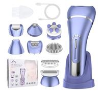 Epilator for Women, 7 in 1 Hair Removal Device for Women, Painless Electric Lady Shaver Bikini Trimmer, Cordless Razor Epilator for Bikini Line,Face,Body, IPX7 Waterproof,Rechargeable, 2 Speeds,Purple