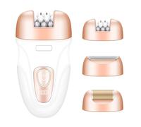 Epilator for Women Cordless & Rechargeable, Epilator Hair Removal with Tweezers, 3 in 1 Epilators with Electric Lady Shaver Razor and Foot File, Hair Removal Device for Arm Leg Underarm Facial Body