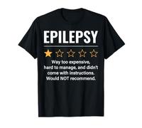 Epilepsy 1 Star Rating Funny Epilepsy Awareness Epileptic T-Shirt