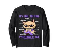 Epilepsy Awareness Cat Your Battle is My Battle Gift' Long Sleeve T-Shirt