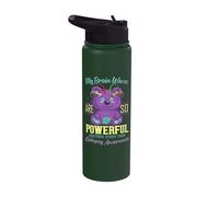 Epilepsy Awareness Day Purple Bear Epileptic Fighter Stainless Steel Insulated Water Bottle