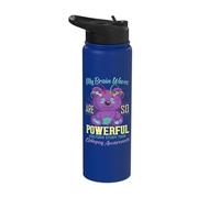 Epilepsy Awareness Day Purple Bear Epileptic Fighter Stainless Steel Insulated Water Bottle