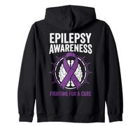 Epilepsy Awareness Fighting For A Cure Zip Hoodie