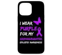 Epilepsy Awareness I Wear Purple For My Granddaughter Ribbon Case for iPhone 13 Pro Max