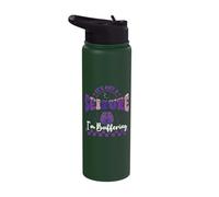 Epilepsy Awareness It's Not A Seizure I'm Buffering Groovy Stainless Steel Insulated Water Bottle
