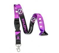 Epilepsy Awareness Lanyard, Purple