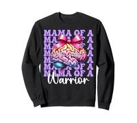 Epilepsy Awareness Mom Mother's Day Purple Mama Of A Warrior Sweatshirt