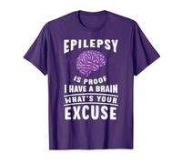 Epilepsy Awareness Proof I Have A Brain Purple Warrior Gift T-Shirt