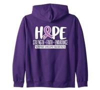Epilepsy Awareness / Purple Ribbon Seizure Support Epileptic Zip Hoodie