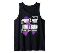 Epilepsy Awareness Shirts Support Purple Ribbon Brain Wear Tank Top