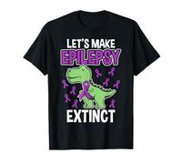 Epilepsy Extinct T-Rex Epilepsy Awareness Month Kids T-Shirt