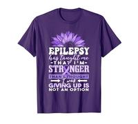 Epilepsy Has Taught Me | Epilepsy Warrior T-Shirt, Men, Purple, XX-Large