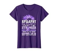 Epilepsy Has Taught Me | Epilepsy Warrior T-Shirt, Women, Purple, XX-Large