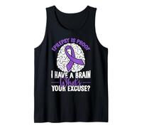 Epilepsy Is Proof I Have a Brain Purple Epilepsy Awareness Tank Top