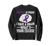 Epilepsy Is Proof I Have a Brain What's Your Excuse Sweatshirt
