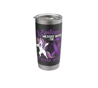 Epilepsy Messed with The Wrong Girl Unicorn Support Tee Stainless Steel Insulated Tumbler