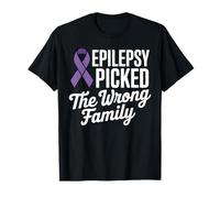 Epilepsy Picked The Wrong Family Epilepsy Awareness T-Shirt