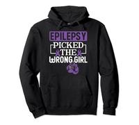 Epilepsy Picked The Wrong Girl Purple Ribbon Epilepsy Pullover Hoodie