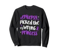 Epilepsy Picked The Wrong Princess Purple Ribbon Fighter Sweatshirt