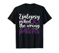 Epilepsy Picked The Wrong Princess Strong Women Awareness T-Shirt