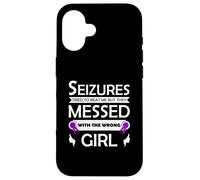 Epilepsy Seizure Awareness Epileptic Disorder Purple Ribbon Case for iPhone 16