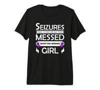 Epilepsy Seizure Awareness Epileptic Disorder Purple Ribbon Premium T-Shirt