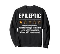 Epileptic 1 Star Rating Funny Epilepsy Awareness Month Sweatshirt