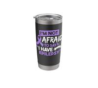 Epileptic Warrior I'm Not Afraid to Say I Have Epilepsy Stainless Steel Insulated Tumbler