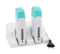 EpilWax 2 Wax Heaters for 100 ml Roll-Ons with Base - Wax Warmer Devices for Melting Wax Refill Cartridges (Duo, White)
