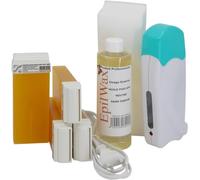 EpilWax Complete Hair Removal Waxing Kit - With 4 Honey Disposable Wax Roll-on Cartridges and Post-waxing Oil