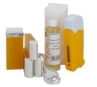 EpilWax Complete Hair Removal Waxing Kit - With 4 Honey Wax Roll-on Cartridges, Roll On Wax Heater, 100 Strips and Waxing Oil