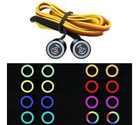 EPINON RC Light RC Headlights Angel Eyes with 12 Modes for 1/24 AXIAL SCX24 Bronco C10 JLU Gladiator Deadbolt Upgrade Part