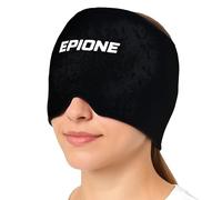 Epione Migraine Relief Cap - Boston Tech 360° Cooling Gel Pack for Headache, Migraine and Sinus Pain, Reusable Cold & Hot Therapy Ice Pack with Compression Cover for Instant Relief