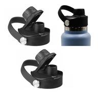 Epioneer Lid for Hydroflask Wide Mouth Lid Replacement, 32 & 40 oz Spout Lids with Handle, Black, Compatible with Hydro Flask Bottles, BPA Free Dishwasher Safe, Top Water Bottle Accessories, Black